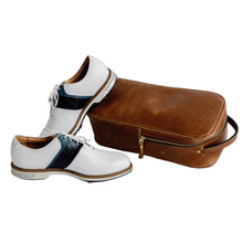 Load image into Gallery viewer, Leather Golf Shoe Bag