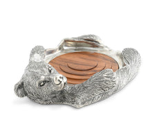 Load image into Gallery viewer, Pewter Bear Rug Wine Coaster