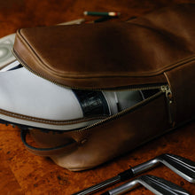 Load image into Gallery viewer, Leather Golf Shoe Bag