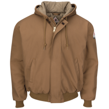Load image into Gallery viewer, Men's Heavyweight FR Insulated Brown Duck Hooded Jacket