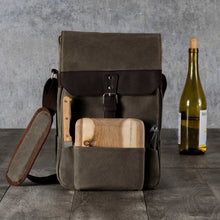Load image into Gallery viewer, 2 Bottle Insulated Wine & Cheese Cooler Tote