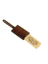 Load image into Gallery viewer, Leather & Solid Brass Luggage Tag