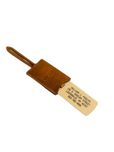 Load image into Gallery viewer, Leather & Solid Brass Luggage Tag