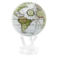 Load image into Gallery viewer, Antique White Terrestrial Rotation Globe