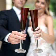 Load image into Gallery viewer, Baccarat Mille Nuits Red Flute Set of Two - unavailable online 7/16/24