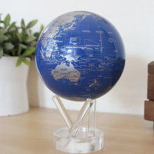 Load image into Gallery viewer, Blue And Silver Rotation Globe
