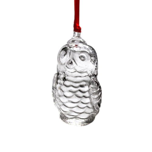 Steuben Snowy Owl Ornament