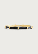 Load image into Gallery viewer, Bamboo Enameled Hinged Bangle