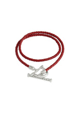 Load image into Gallery viewer, Cheval Leather Wrap Bracelet, Silver
