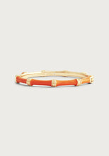 Load image into Gallery viewer, Bamboo Enameled Hinged Bangle