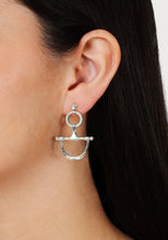 Load image into Gallery viewer, Cheval Bit Drop Earrings, Silver