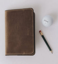 Load image into Gallery viewer, Leather golf scorecard holder