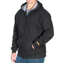 Load image into Gallery viewer, Black Flame Resistant Zip-Up Hooded Sweatshirt