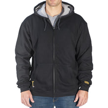 Load image into Gallery viewer, Black Flame Resistant Zip-Up Hooded Sweatshirt