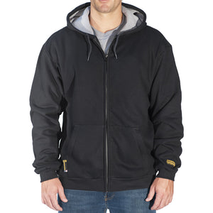 Black Flame Resistant Zip-Up Hooded Sweatshirt