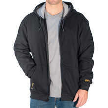 Load image into Gallery viewer, Black Flame Resistant Zip-Up Hooded Sweatshirt
