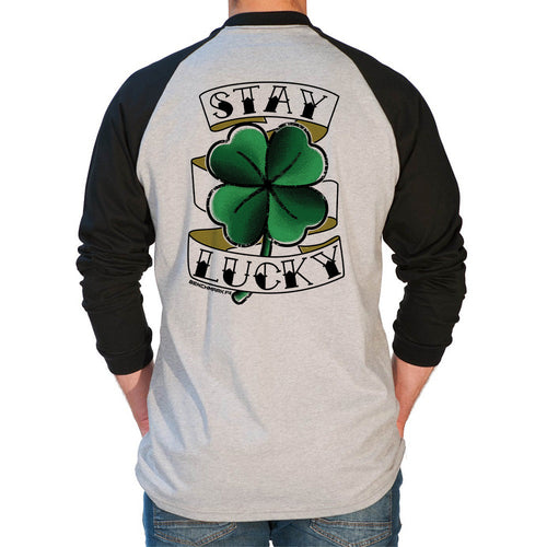 Stay Lucky Raglan Flame Resistant Baseball T-Shirt