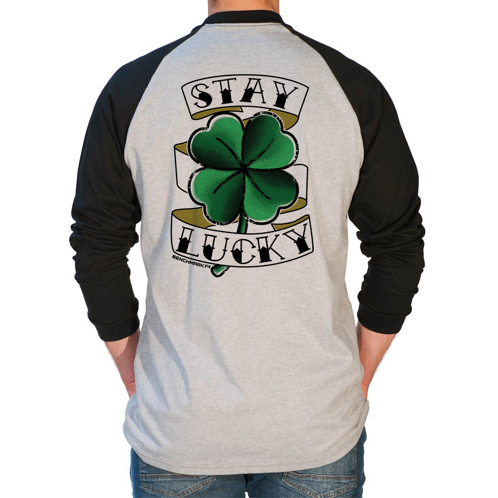 Stay Lucky Raglan Flame Resistant Baseball T-Shirt