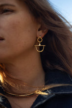 Load image into Gallery viewer, Cheval Bit Drop Earrings, Gold