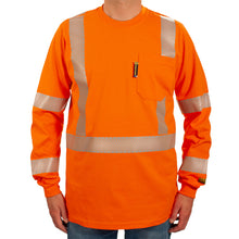 Load image into Gallery viewer, Enhanced Visibility FR Shirt with Silver Striping - X Pattern Back Striping