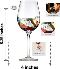 Load image into Gallery viewer, Hand Painted Wine Glasses S/2
