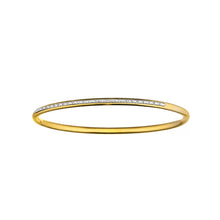 Load image into Gallery viewer, Artisan Steel and Rose Gold Plated Diamond Bangle