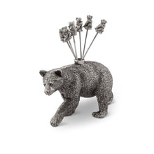 Load image into Gallery viewer, Pewter Black Bear Cheese Picks