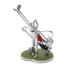 Load image into Gallery viewer, Enameled Golfer and Golf Bag Bottle Holder