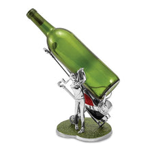 Load image into Gallery viewer, Enameled Golfer and Golf Bag Bottle Holder