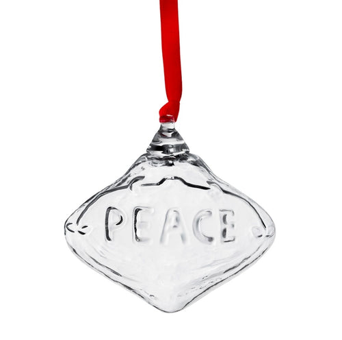 Steuben Peace Ornament