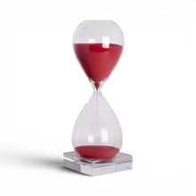 Load image into Gallery viewer, Bey-Berk Crystal Sand Timer on Crystal Base - 30 minutes and 60 minutes in various colors