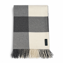 Load image into Gallery viewer, Lodge Plaid Throw Natural
