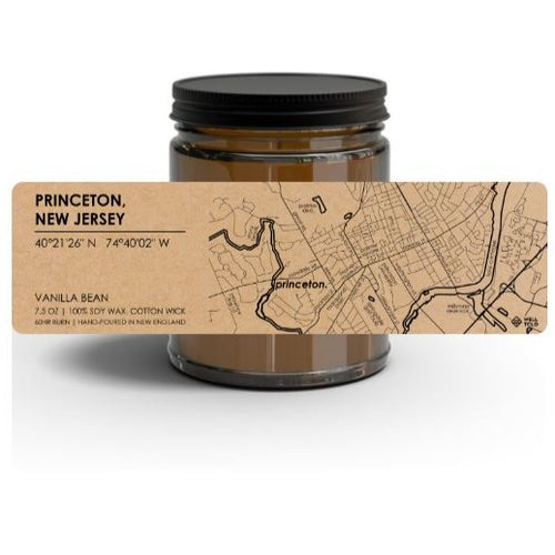 Princeton Town Map Candle Vanilla Bean