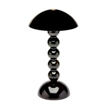Load image into Gallery viewer, Black Lacquer Rechargeable Bobbin LED Lamp