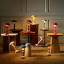 Load image into Gallery viewer, Black Lacquer Rechargeable Bobbin LED Lamp