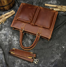 Load image into Gallery viewer, Dagmar Leather Briefcase  &amp; Messenger Bag