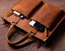 Load image into Gallery viewer, Dagmar Leather Briefcase  &amp; Messenger Bag