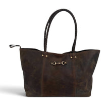 Load image into Gallery viewer, Equestrian Snaffle Bit Leather Tote Bag