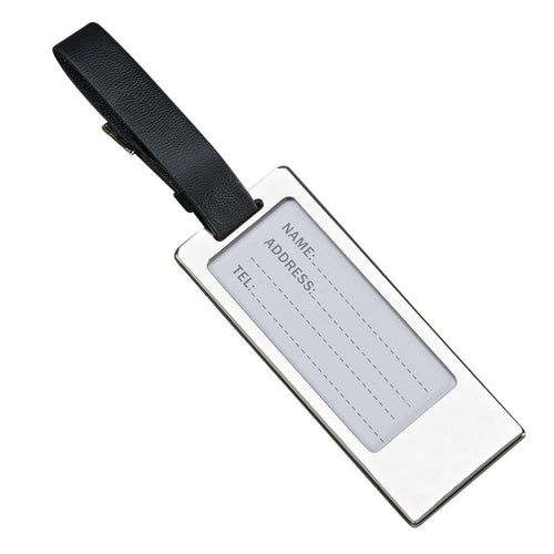 Nickel Plated Luggage Tag
