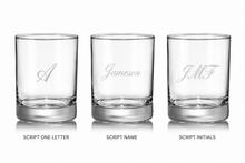 Load image into Gallery viewer, Personalized Glass Double Old Fashion Set of 4
