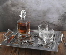 Load image into Gallery viewer, Equestrian Horse Glass Top Serving Tray