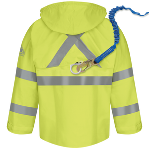 Men's FR Hi-Visibility Rain Jacket with Hood