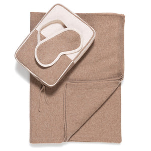 Mondrian Cashmere Travel Set - Taupe