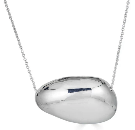 Sterling Silver Large Pebble Necklace