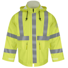 Load image into Gallery viewer, Men&#39;s FR Hi-Visibility Rain Jacket with Hood