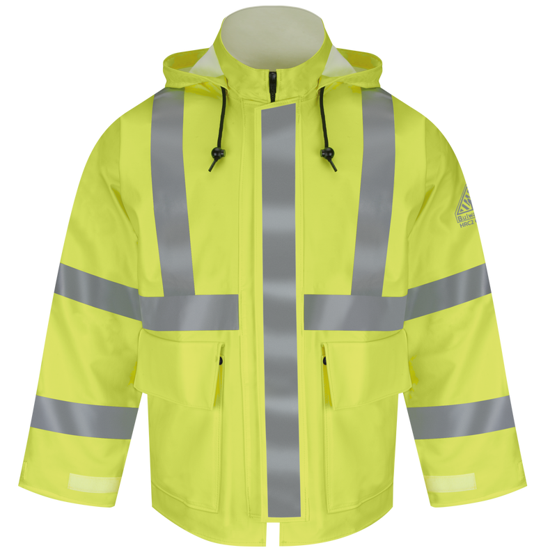 Men's FR Hi-Visibility Rain Jacket with Hood