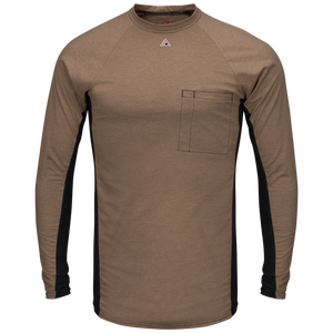 Men's FR Long Sleeve Base Layer with Concealed Chest Pocket