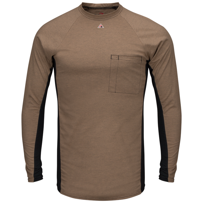 Men's FR Long Sleeve Base Layer with Concealed Chest Pocket