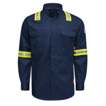 Load image into Gallery viewer, iQ Series Men’s Enhanced-Vis Midweight Comfort Woven Shirt