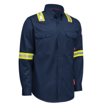 Load image into Gallery viewer, iQ Series Men’s Enhanced-Vis Midweight Comfort Woven Shirt